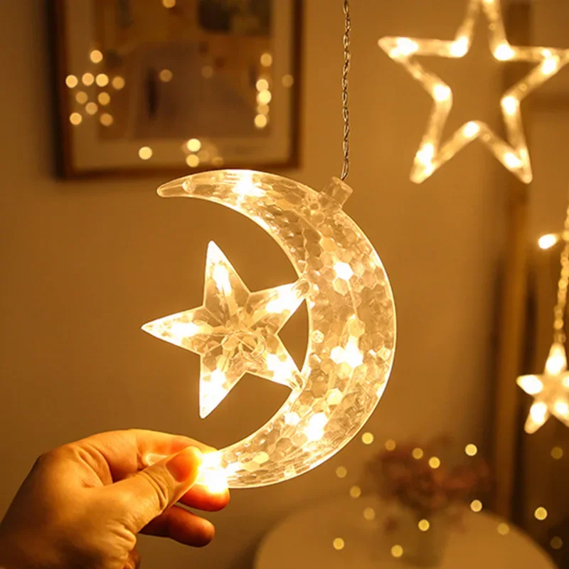 LED Curtain Fairy String Lights Bedroom Living Garden EU Plug Waterproof Light For Wedding Party Christmas New Year Decoration