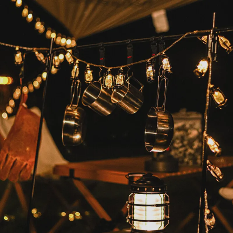Vintage Kerosene Bottle Fairy Lamp Retro House Lantern String Lights Outdoor Garden Bar Light