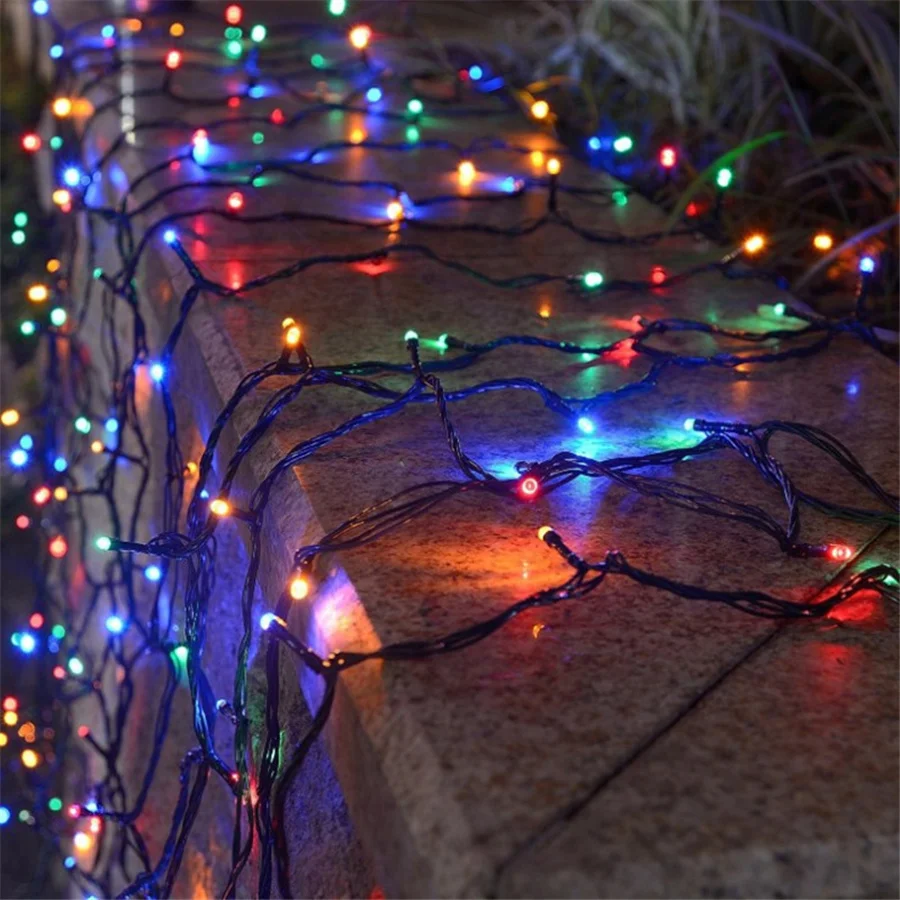 10/20/30/50M LED Christmas Tree Fairy Lights Outdoor Waterproof Garden String Lights for Party Wedding Garland Backyard Decor