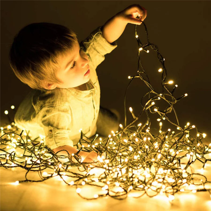 10/20/30/50M LED Christmas Tree Fairy Lights Outdoor Waterproof Garden String Lights for Party Wedding Garland Backyard Decor