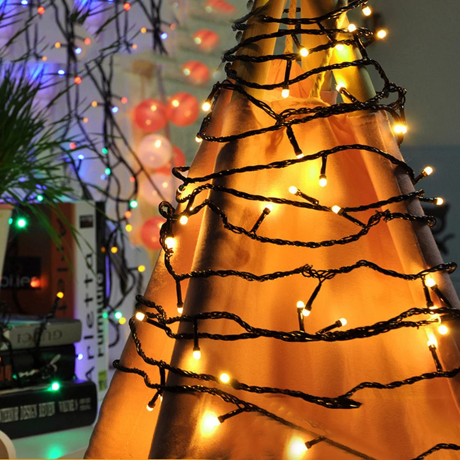 10/20/30/50M LED Christmas Tree Fairy Lights Outdoor Waterproof Garden String Lights for Party Wedding Garland Backyard Decor