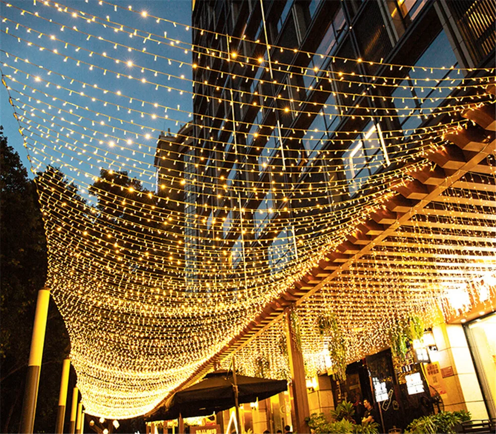 String Light 100LED 10M Christmas/Wedding/Party Decoration Lights Garland AC 110V 220V Outdoor Waterproof LED Lamp 9 Colors LED