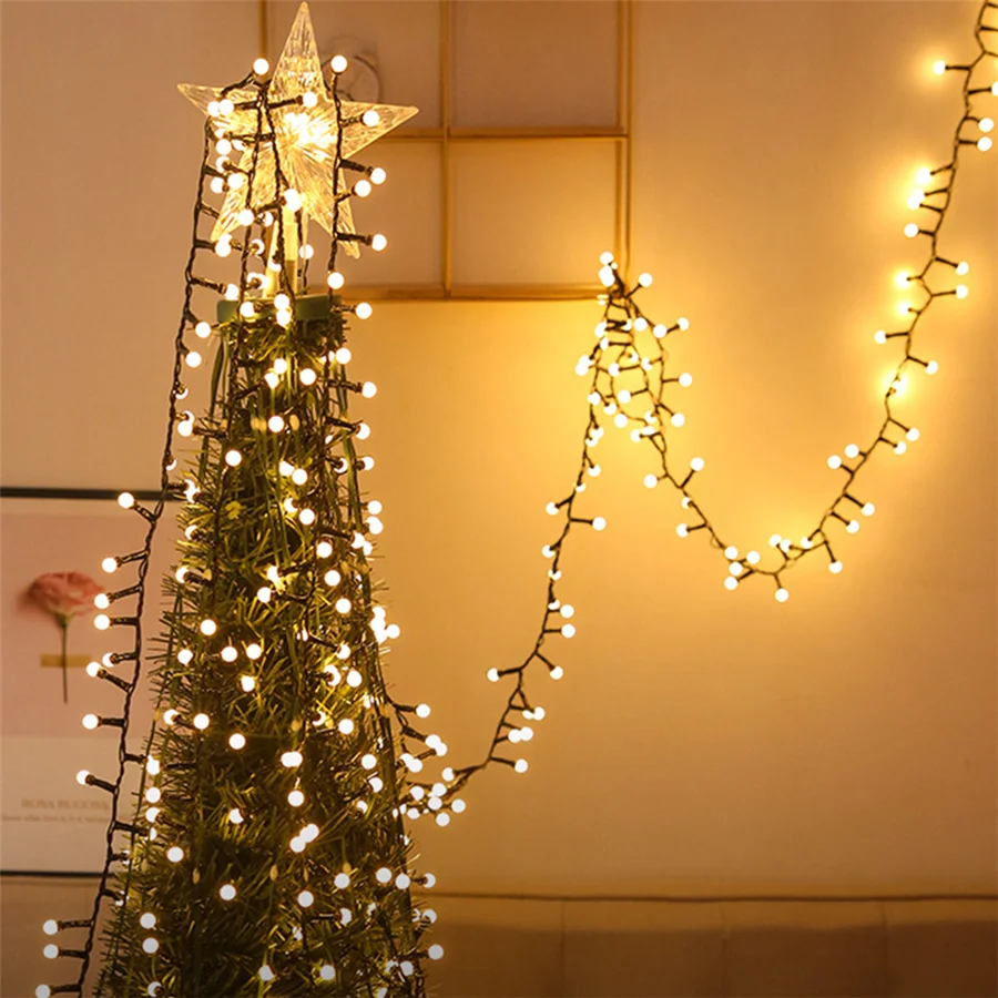 Tirvose 350/500LEDs Fairy Lights 8 Modes Christmas Round Ball Garland String Light for Home Garden Party Courtyard Decorations