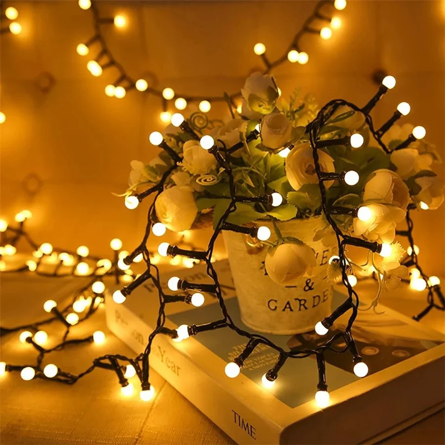 Tirvose 350/500LEDs Fairy Lights 8 Modes Christmas Round Ball Garland String Light for Home Garden Party Courtyard Decorations