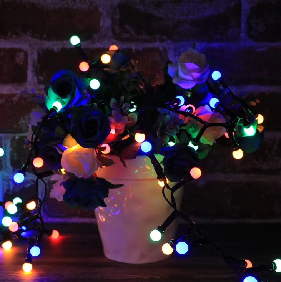 Tirvose 350/500LEDs Fairy Lights 8 Modes Christmas Round Ball Garland String Light for Home Garden Party Courtyard Decorations