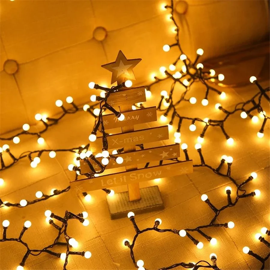 Tirvose 350/500LEDs Fairy Lights 8 Modes Christmas Round Ball Garland String Light for Home Garden Party Courtyard Decorations