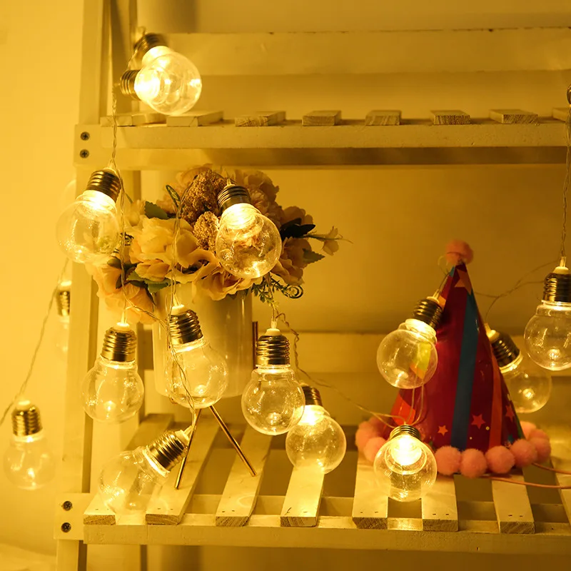 LED Fairy Garland Bulb Battery Power Outdoor Garden Waterproof Atmosphere Lamp Wedding Christmas Party Decoration Lights String