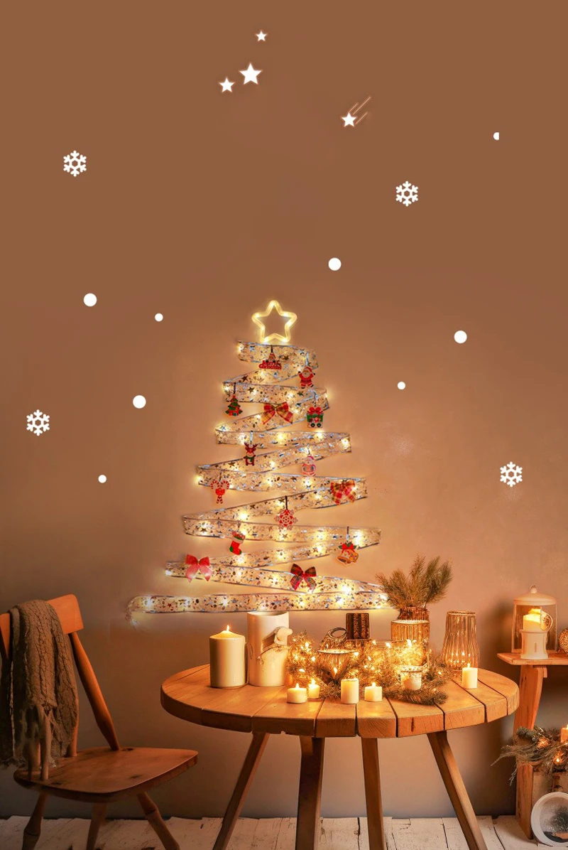 1/3/6M LED Snowflake Fairy Lights Battery/USB Power Copper Wire Garland Light New Year Garden Outdoor Wedding Living Room Decor