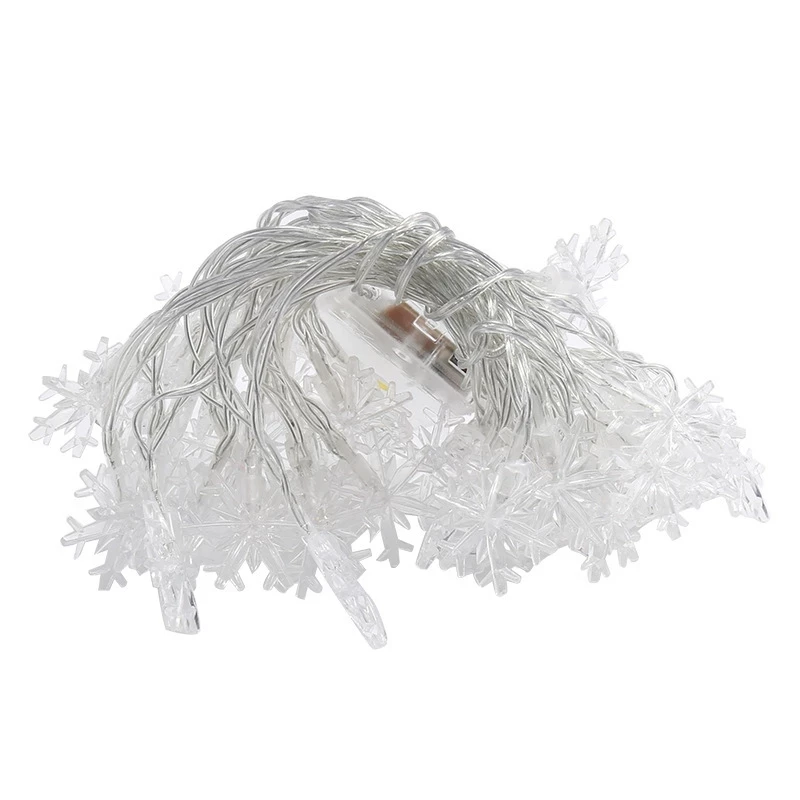 1/3/6M LED Snowflake Fairy Lights Battery/USB Power Copper Wire Garland Light New Year Garden Outdoor Wedding Living Room Decor