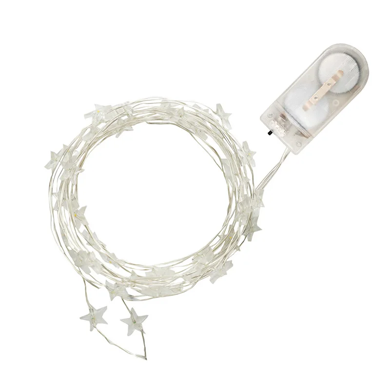 4M LED Fairy Light CR2032 Battery power Holiday Lighting Star String Garland Decoration For Wedding Bedroom Party Gift Ornament