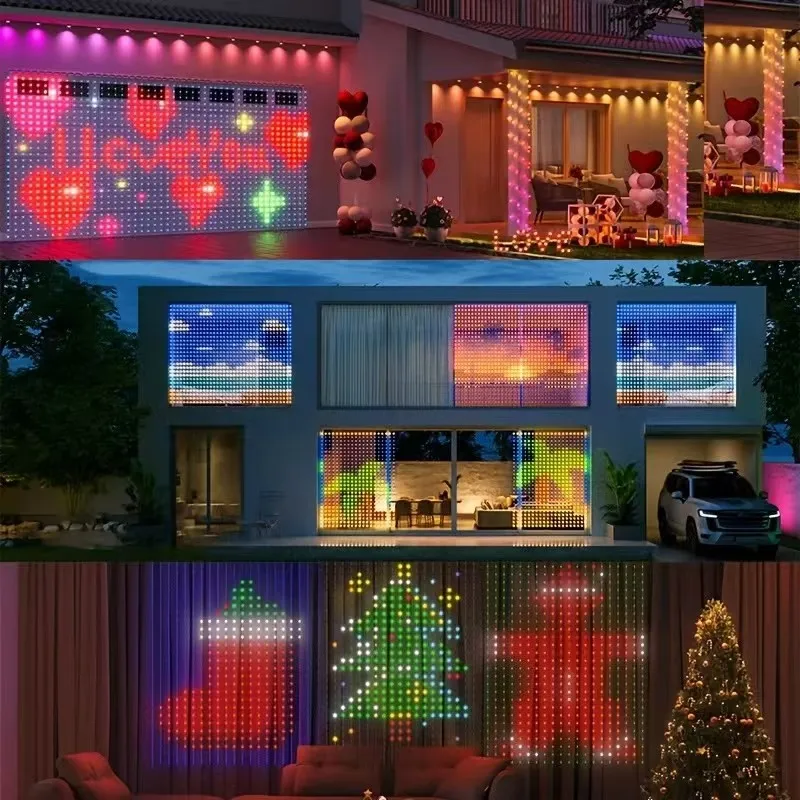 RGBIC Party Christmas Lights USB 5V WS2812B Bluetooth 400leds LED String Fairy Lights Surplife Wedding Waterproof Decor Garland