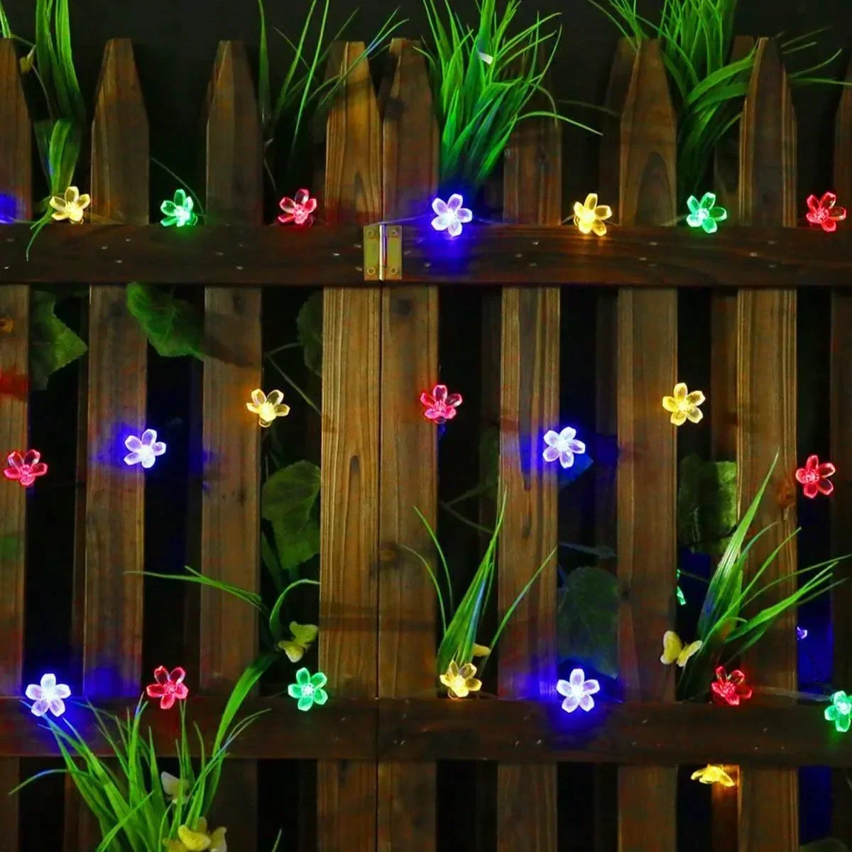 20/50/100/200LED FlowerSolar Garden Light Outdoor String Lights Waterproof Fairy Simulation Floral Garlands Christmas Decoration