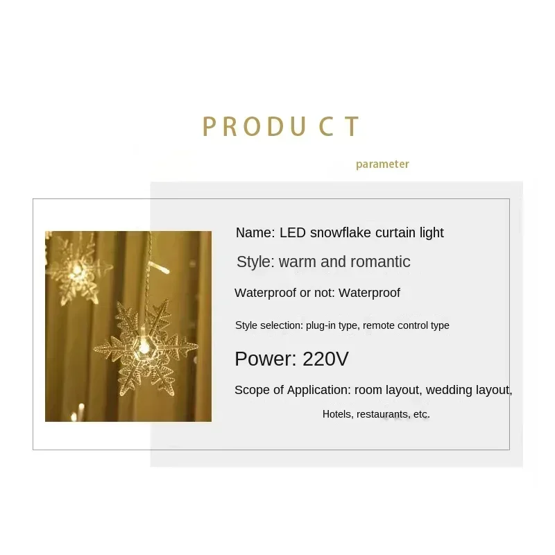 Christmas Led Snowflake Icicle Lights Outdoor Garden Garland Fairy String Lights Home Party Decorations 2026 New Year