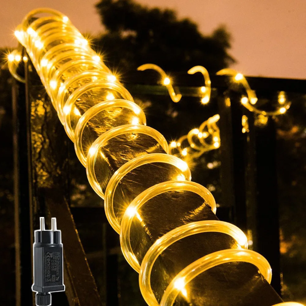 30M 300LED Christmas Tree Fairy Garden Lights Outdoor Waterproof Garland Rope Tube String Lights for Holiday Party Wedding Decor