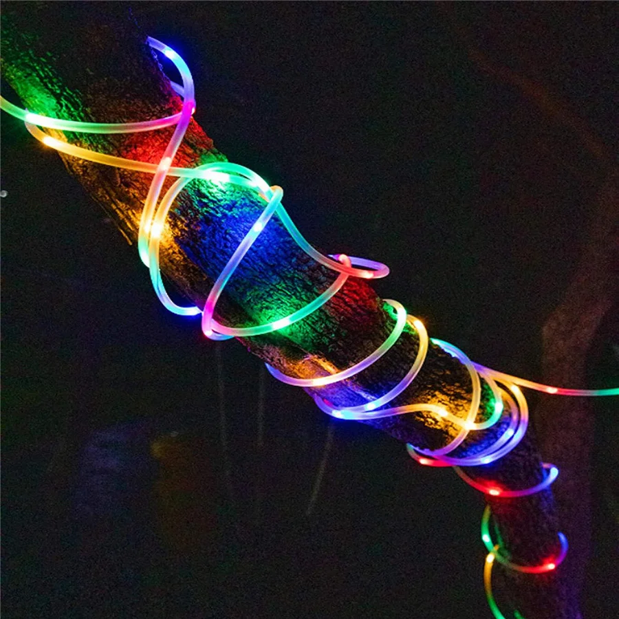 30M 300LED Christmas Tree Fairy Garden Lights Outdoor Waterproof Garland Rope Tube String Lights for Holiday Party Wedding Decor