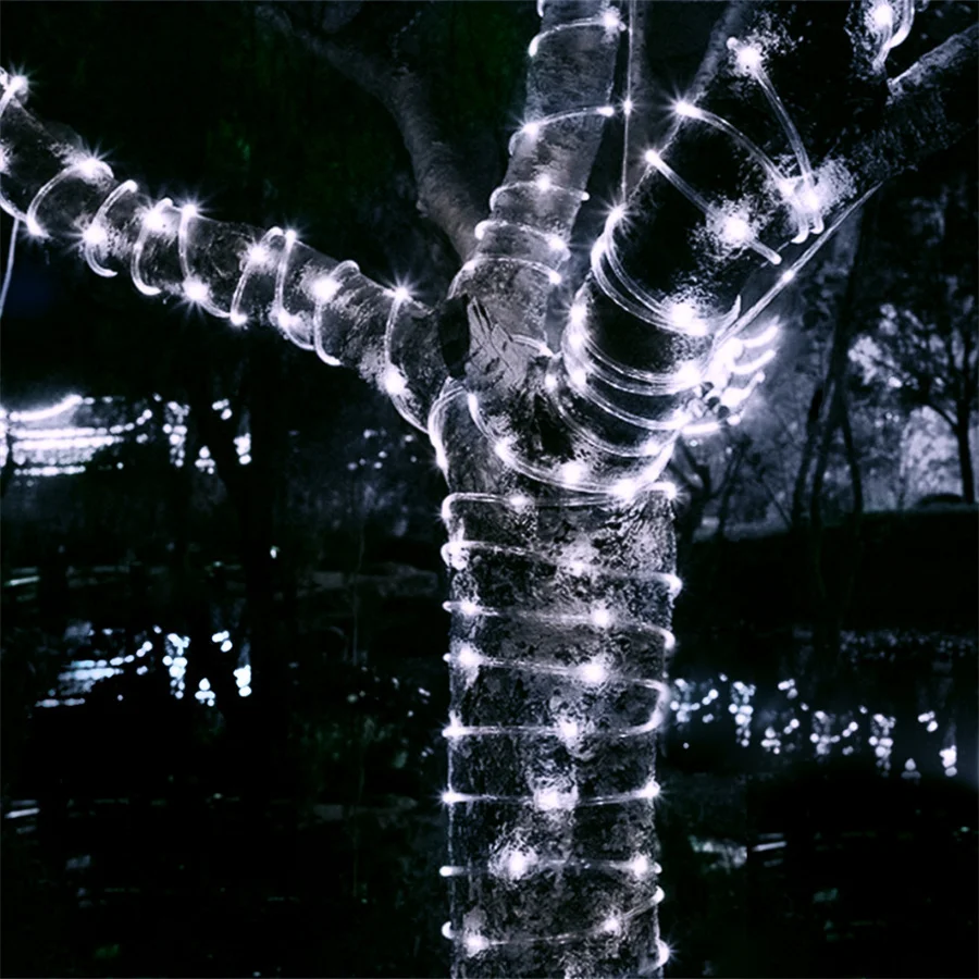 30M 300LED Christmas Tree Fairy Garden Lights Outdoor Waterproof Garland Rope Tube String Lights for Holiday Party Wedding Decor