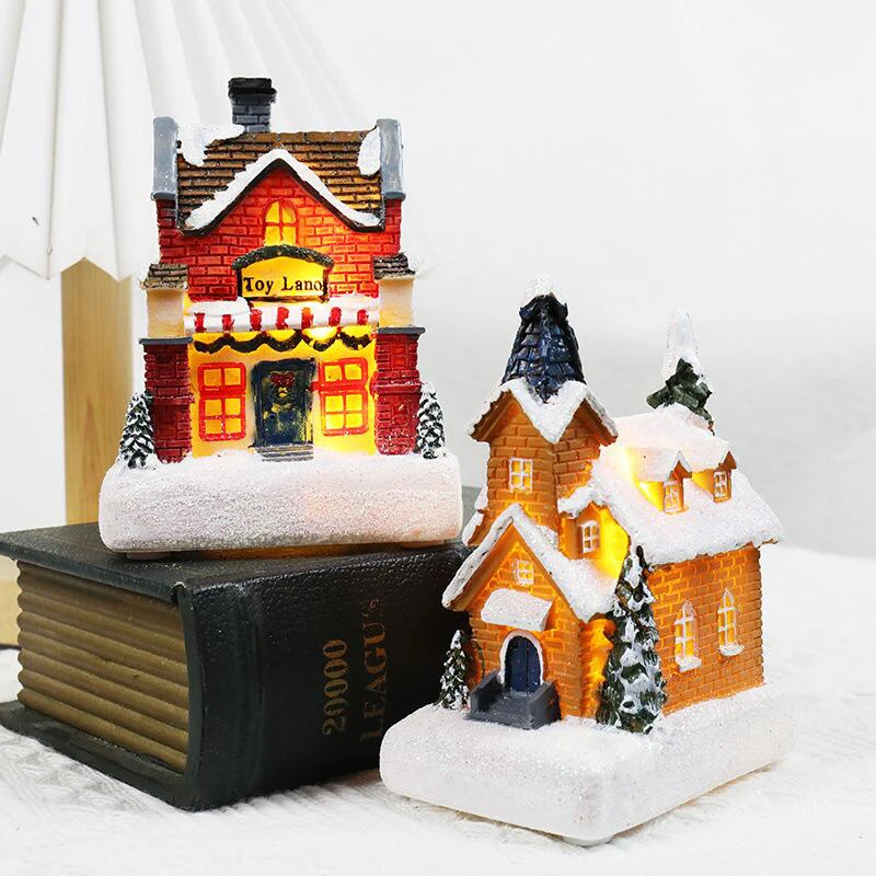 Christmas House Light Decorations For Home Ornaments Kids Xmas Gift New Year 2024 Navidad Decor Bedroom Night Light With Battery