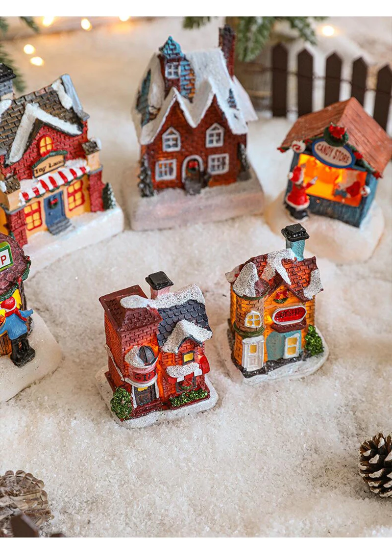 Christmas House Light Decorations For Home Ornaments Kids Xmas Gift New Year 2024 Navidad Decor Bedroom Night Light With Battery