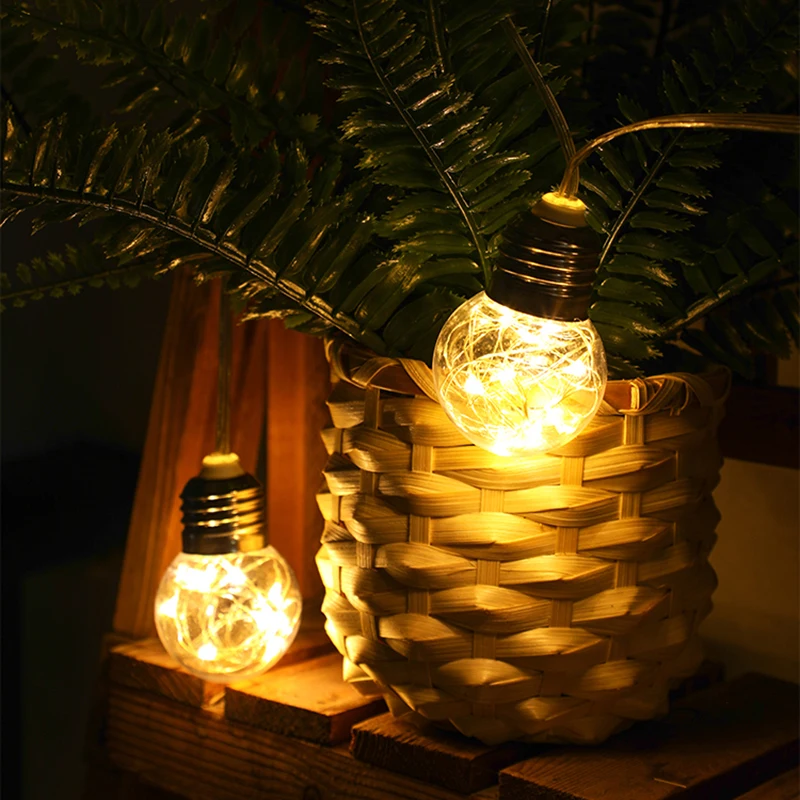 LED Fairy Lights Bulb Interior Living Room Outdoors Wedding Party Christmas New Year Garland Light String Ornament Pendants