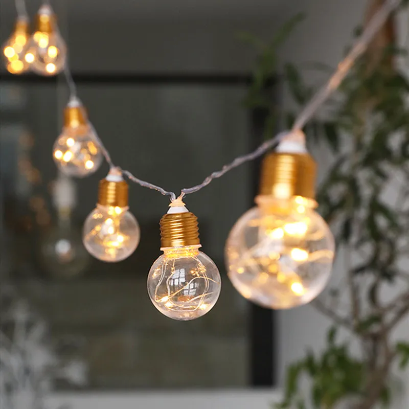 LED Fairy Lights Bulb Interior Living Room Outdoors Wedding Party Christmas New Year Garland Light String Ornament Pendants