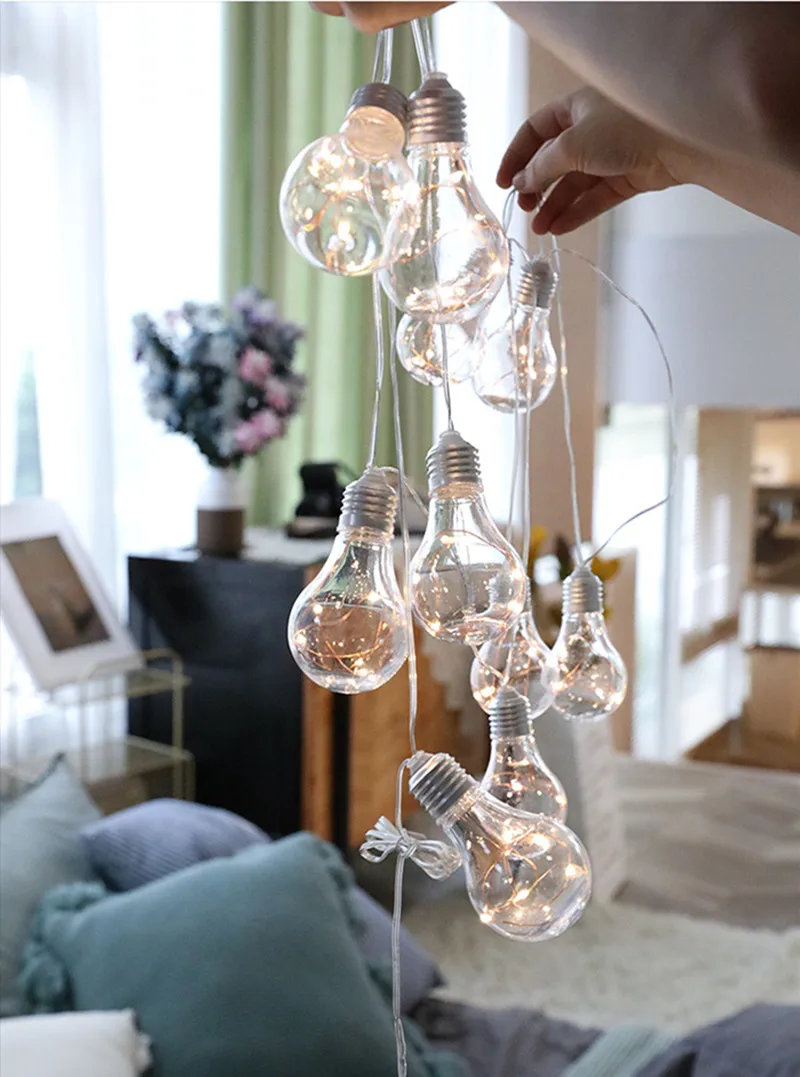 LED Fairy Lights Bulb Interior Living Room Outdoors Wedding Party Christmas New Year Garland Light String Ornament Pendants