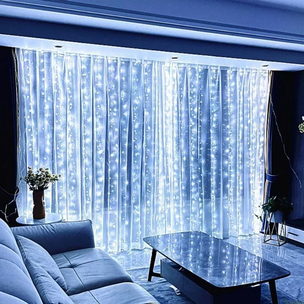 Christmas Fairy Light Party 8 Mode LED Holiday USB Curtain String Lights Birthday Decoration Garland Wedding Home Decor 3M 6M
