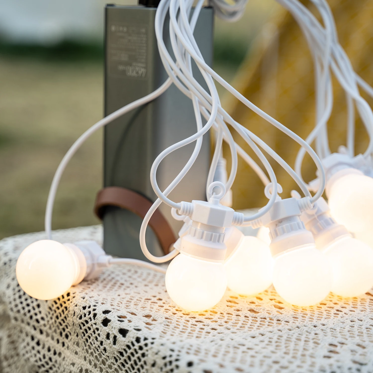 23Meters White Wire LED Garlands Outdoor G50 Bulbs Wedding Fairy Lights For Outdoor Festoon Christmas Garden Holiday Decorative