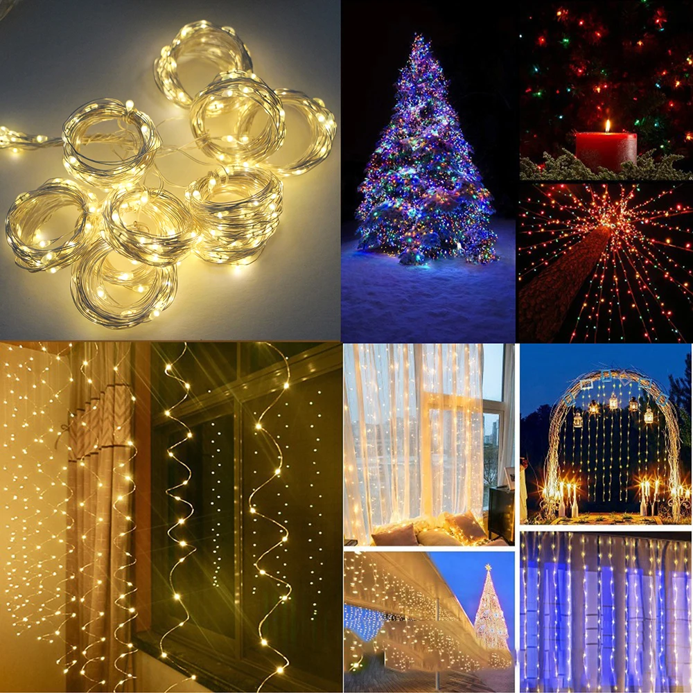 3M USB LED Fairy String Curtain Fairy Lights Garland For New Year Holiday Party Wedding Christmas Bedroom Birthday Home Decor