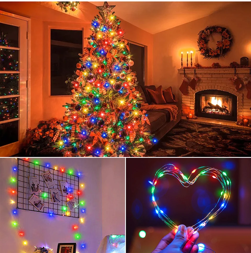 50M 100M LED Christmas Lights 110V 220V Fairy Garland String Light Waterproof For Outdoor Garden Room New Year Party Decoration