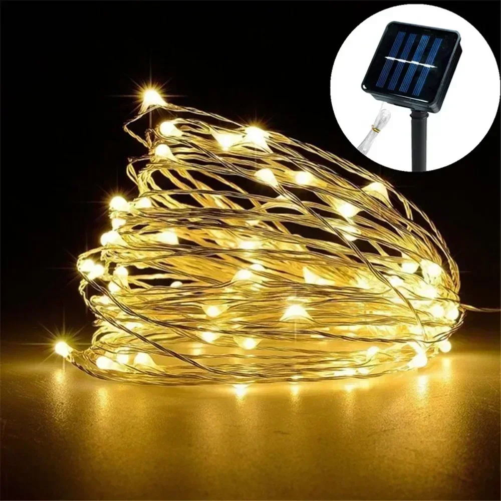 Outdoor Solar Rope Light Waterproof Garden Christmas Decoration Xmas Garland Tube String Light LED Fairy String Lights
