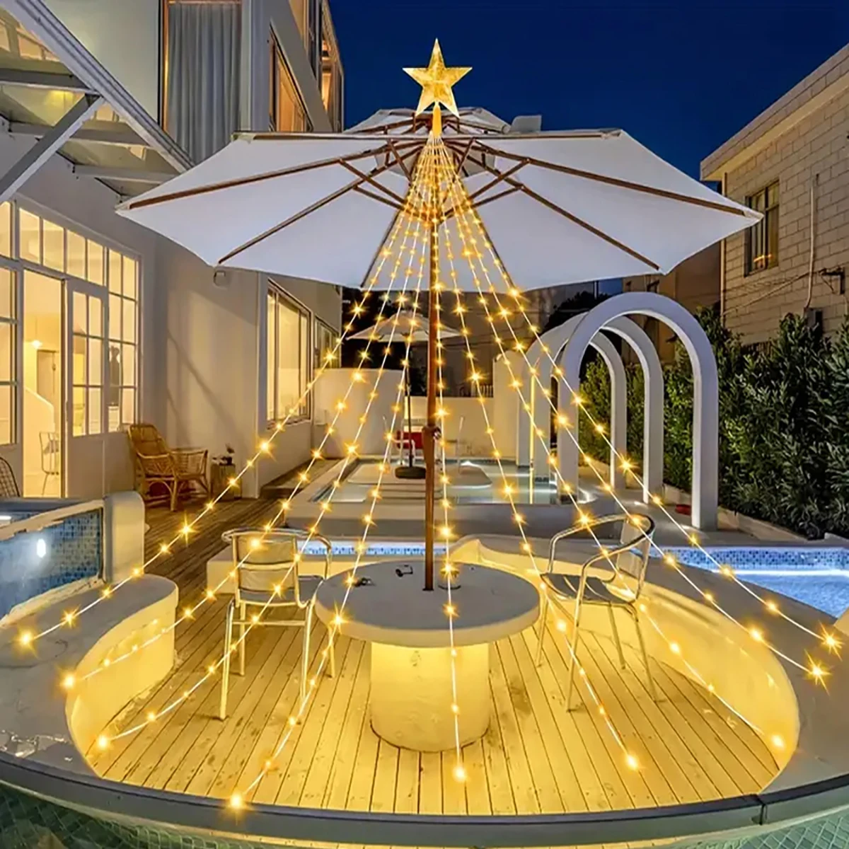 Christmas Trees New Year's Eve Decorations Christmas Decoration 2025 Garden Ambience Lights Christmas Star String Lights