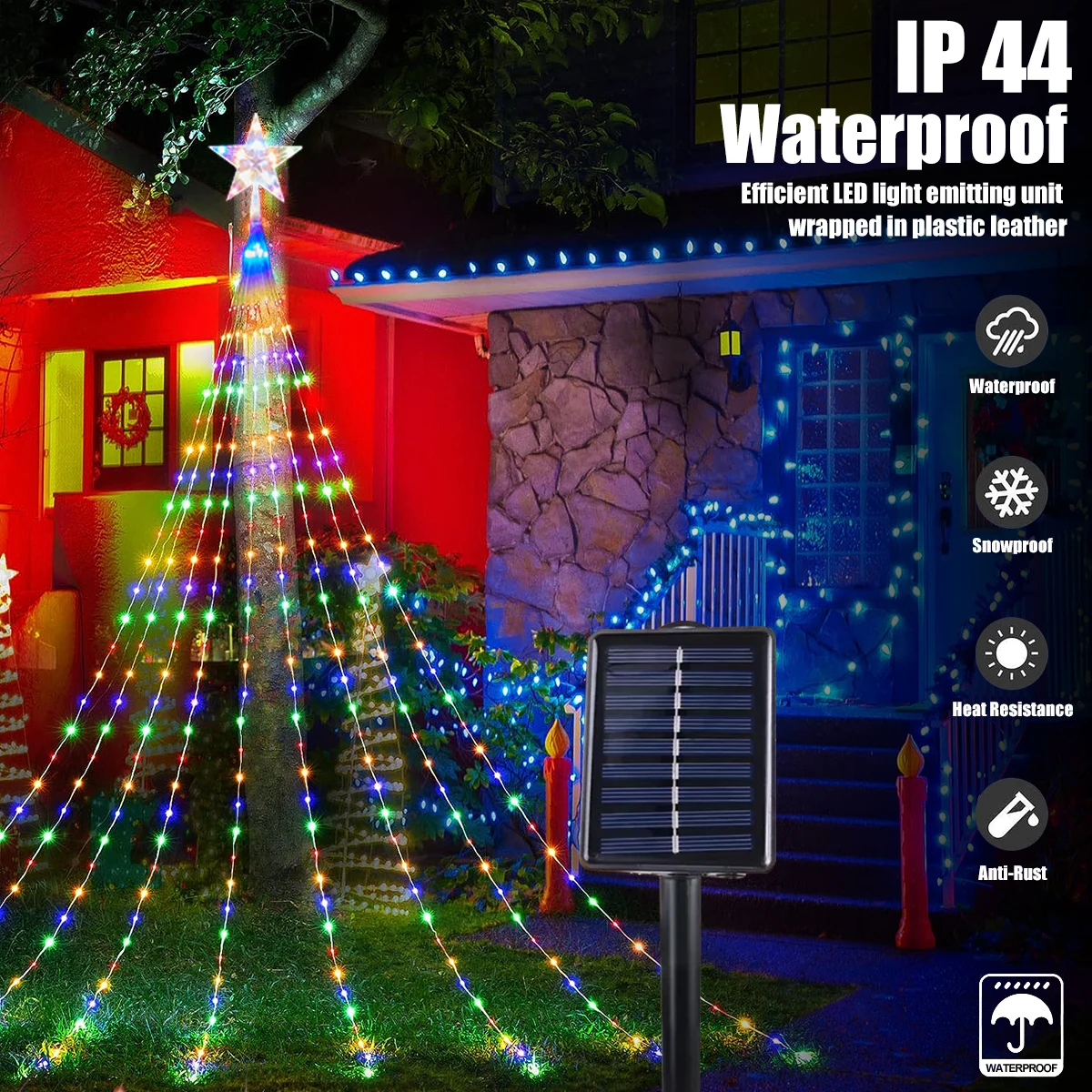 Christmas Trees New Year's Eve Decorations Christmas Decoration 2025 Garden Ambience Lights Christmas Star String Lights