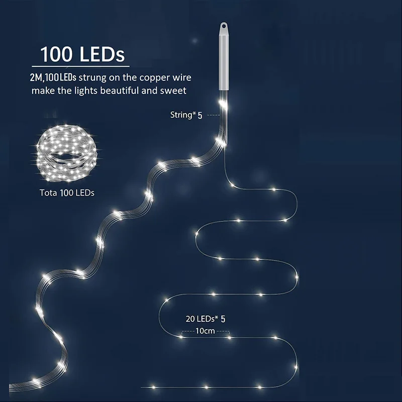 600LED Fairy Lights Garland Christmas Mini LED Decoration For Home Bedroom Waterfall Branch Lights Holiday Party Hallowen Lamp