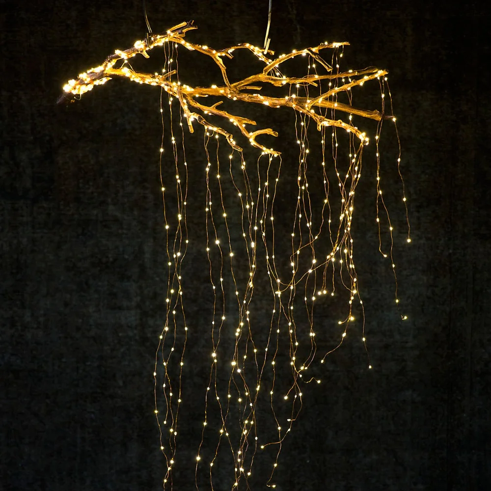 600LED Fairy Lights Garland Christmas Mini LED Decoration For Home Bedroom Waterfall Branch Lights Holiday Party Hallowen Lamp