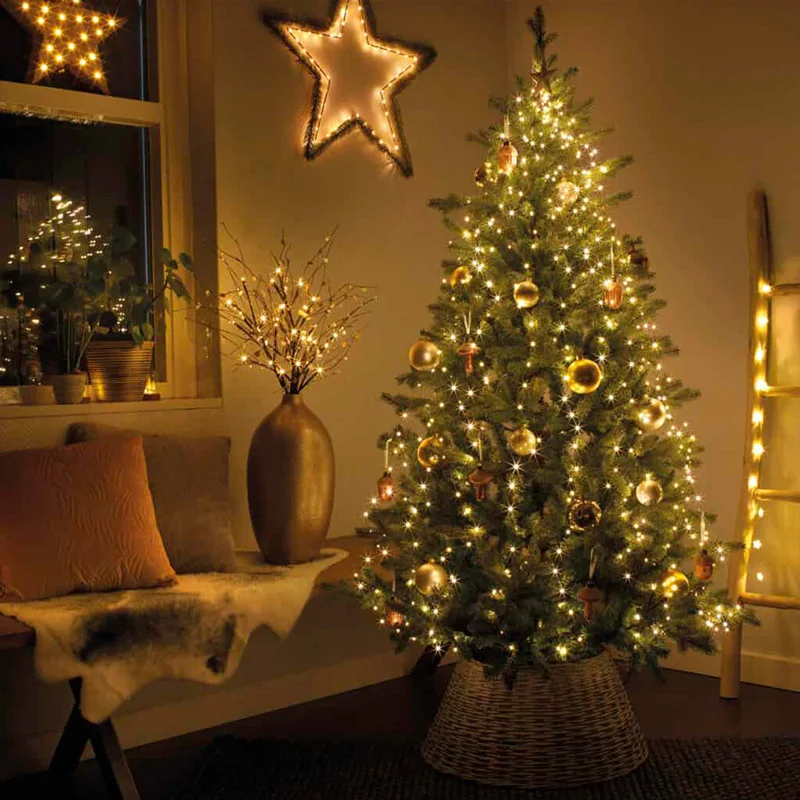 600LED Fairy Lights Garland Christmas Mini LED Decoration For Home Bedroom Waterfall Branch Lights Holiday Party Hallowen Lamp