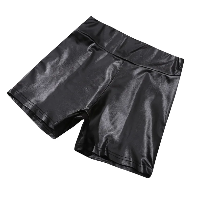 2024 Sexy Womens Shorts Shiny Elastic High Waist Shiny Faux PU Leather Short Pants Slim Hot Dance Clubwear Mini Shorts