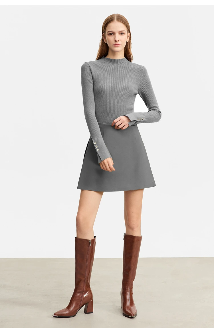 AMII Minimalism Casual Shorts Skirts Women High Rase 2026 Autumn New Fashion Commuter Lady Straight Blazer A-Line Skirt 12343035