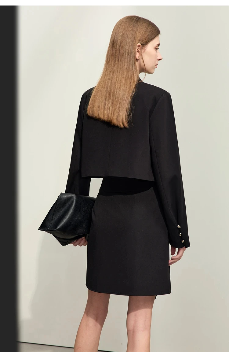 AMII Minimalism Casual Shorts Skirts Women High Rase 2026 Autumn New Fashion Commuter Lady Straight Blazer A-Line Skirt 12343035