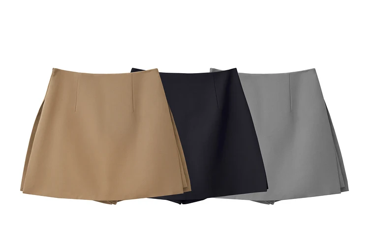 AMII Minimalism Casual Shorts Skirts Women High Rase 2026 Autumn New Fashion Commuter Lady Straight Blazer A-Line Skirt 12343035