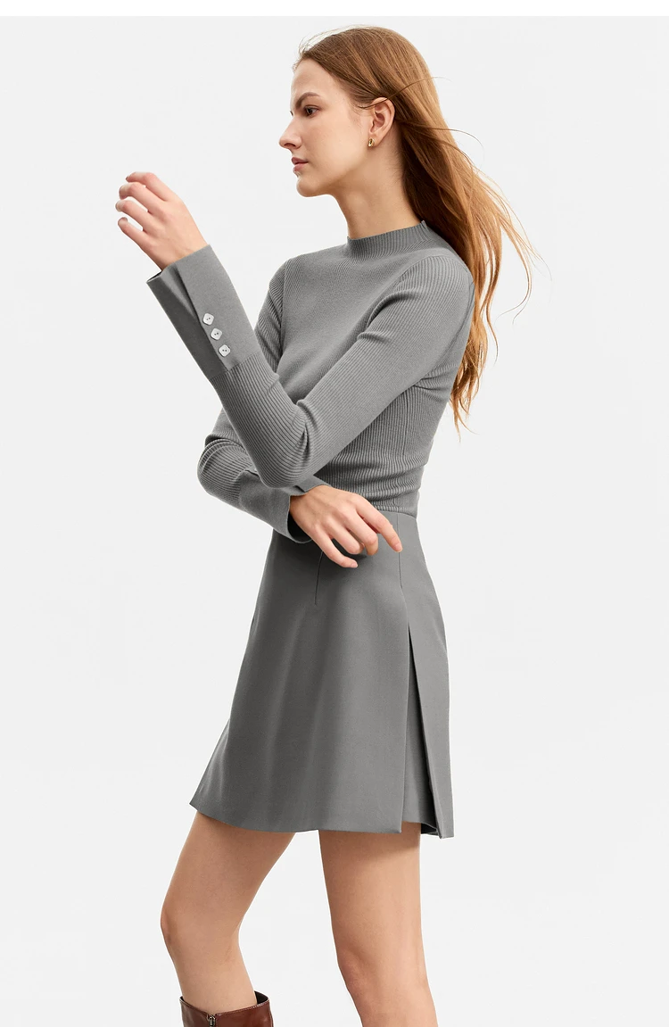 AMII Minimalism Casual Shorts Skirts Women High Rase 2026 Autumn New Fashion Commuter Lady Straight Blazer A-Line Skirt 12343035