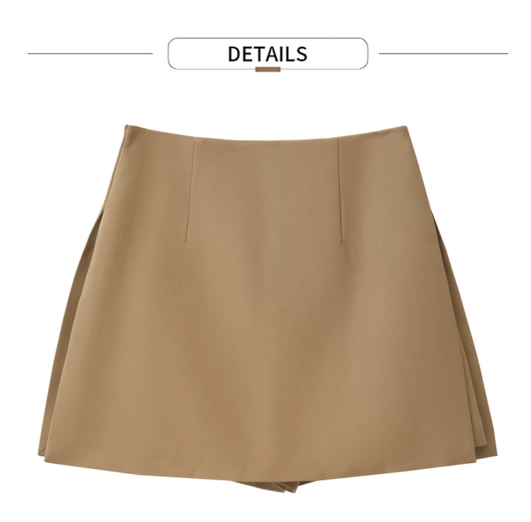 AMII Minimalism Casual Shorts Skirts Women High Rase 2026 Autumn New Fashion Commuter Lady Straight Blazer A-Line Skirt 12343035