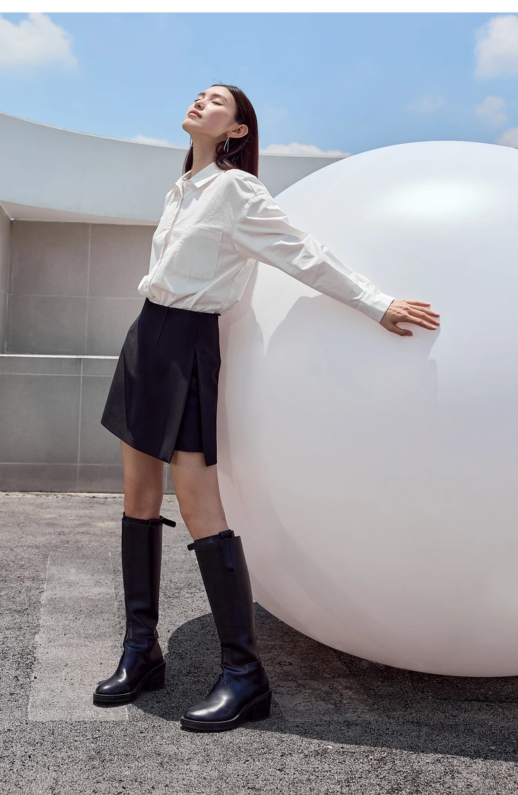 AMII Minimalism Casual Shorts Skirts Women High Rase 2026 Autumn New Fashion Commuter Lady Straight Blazer A-Line Skirt 12343035