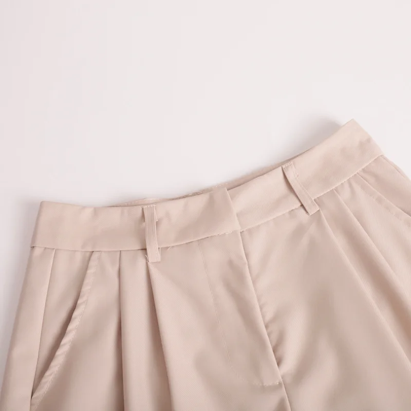Summer New High Waist Shorts for Women Casual Loose Wide Leg Solid Shorts Female Short Pants Y2k Booty Shorts