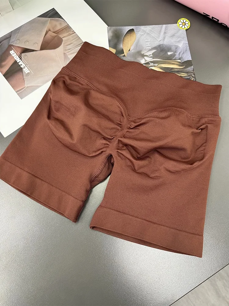 Summer Women Scrunch Bum Gym Shorts With Low Waist Yoga Shorts Seamless Scrunch Workout Running Butt Lifting Shorts
