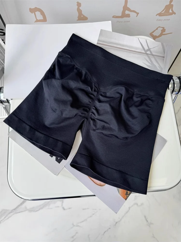 Summer Women Scrunch Bum Gym Shorts With Low Waist Yoga Shorts Seamless Scrunch Workout Running Butt Lifting Shorts