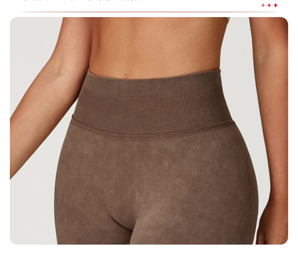 Fashionable Sexy Seamless Sand-Washed Yoga Shorts High-Waisted Hip-Lifting Shorts Tight Running Sports Fitness Yoga Pants Women