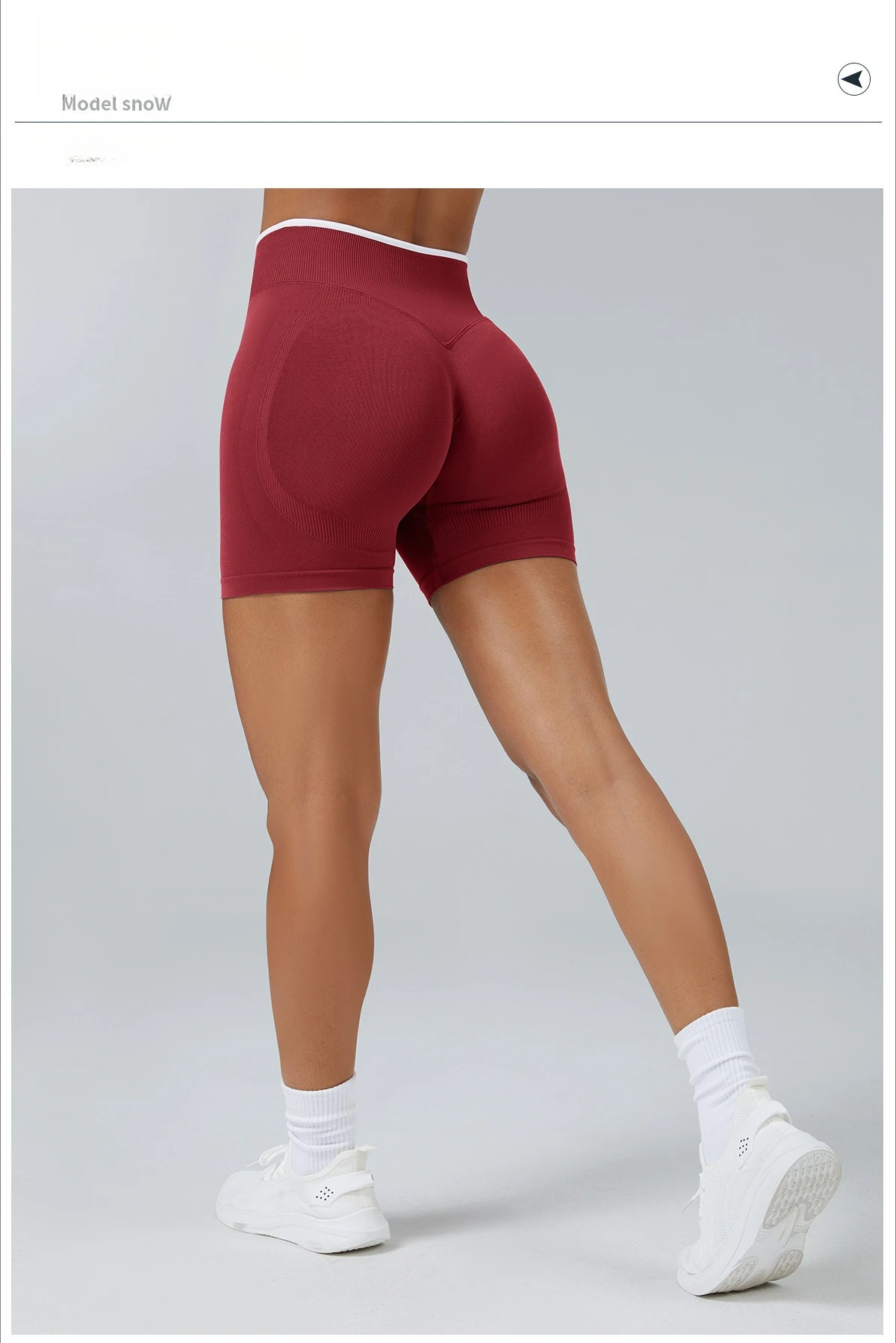 Women's Seamless Gym Color Blocking Sports Shorts High Elastic Tight High Waist Hip Lifting Yoga Pants Running Sports Shorts