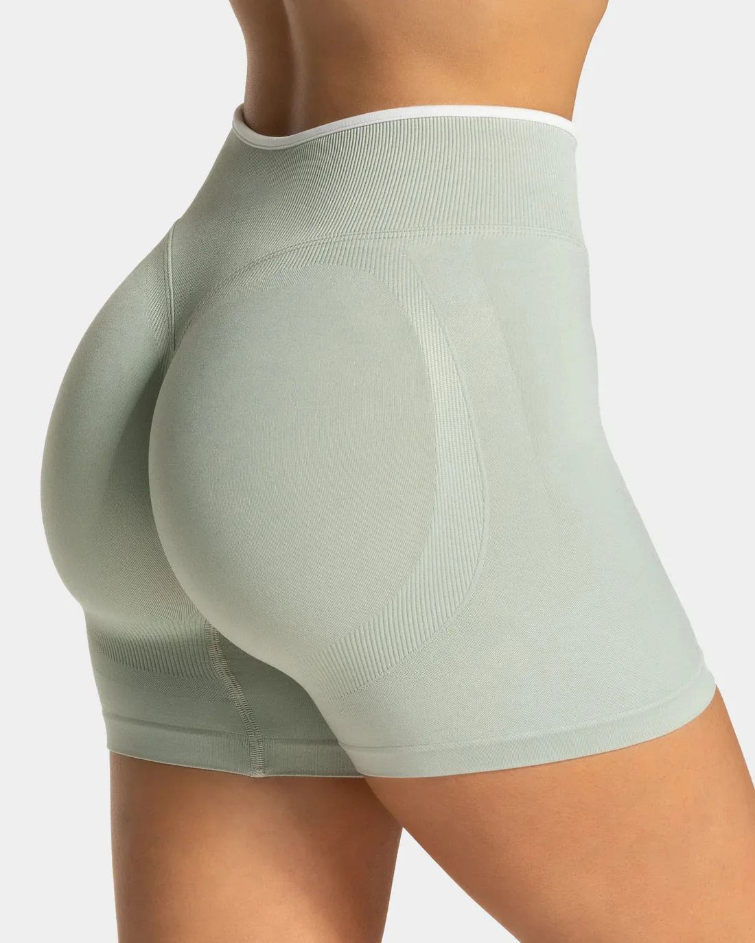 Women's Seamless Gym Color Blocking Sports Shorts High Elastic Tight High Waist Hip Lifting Yoga Pants Running Sports Shorts