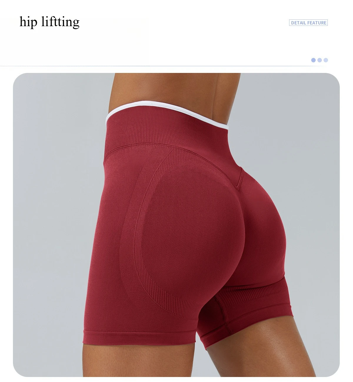Women's Seamless Gym Color Blocking Sports Shorts High Elastic Tight High Waist Hip Lifting Yoga Pants Running Sports Shorts