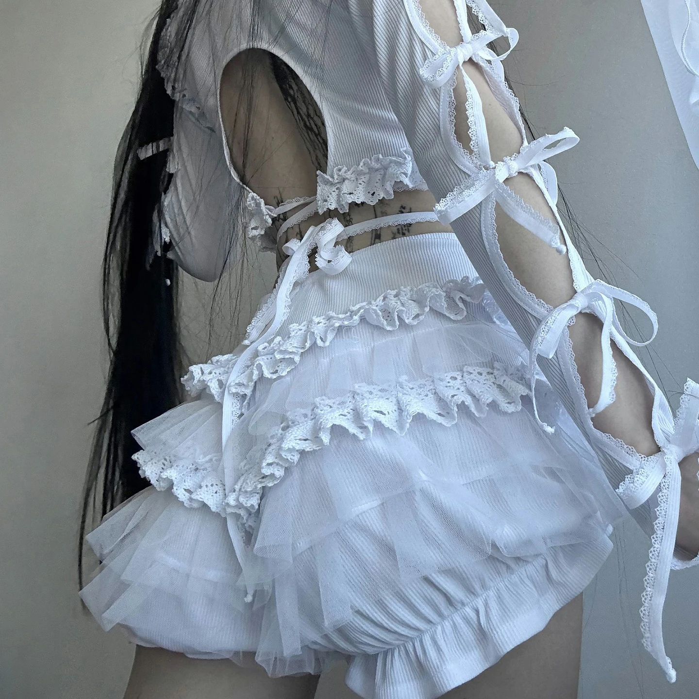 AltGoth Gothic Hotsweet Shorts Women Y2k E-girl Dark Sexy Aesthetic Cute Kawaii Streetwear Lace Patchwork Low Waist Shorts Femme